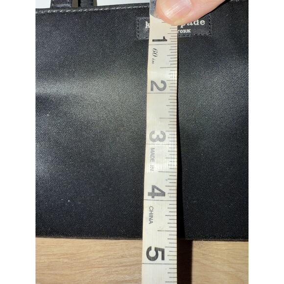 Kate Spade Vtg Black Satin Evening Bag Formal Chic Classic Preppy Wedding Iconic - Picture 7 of 11